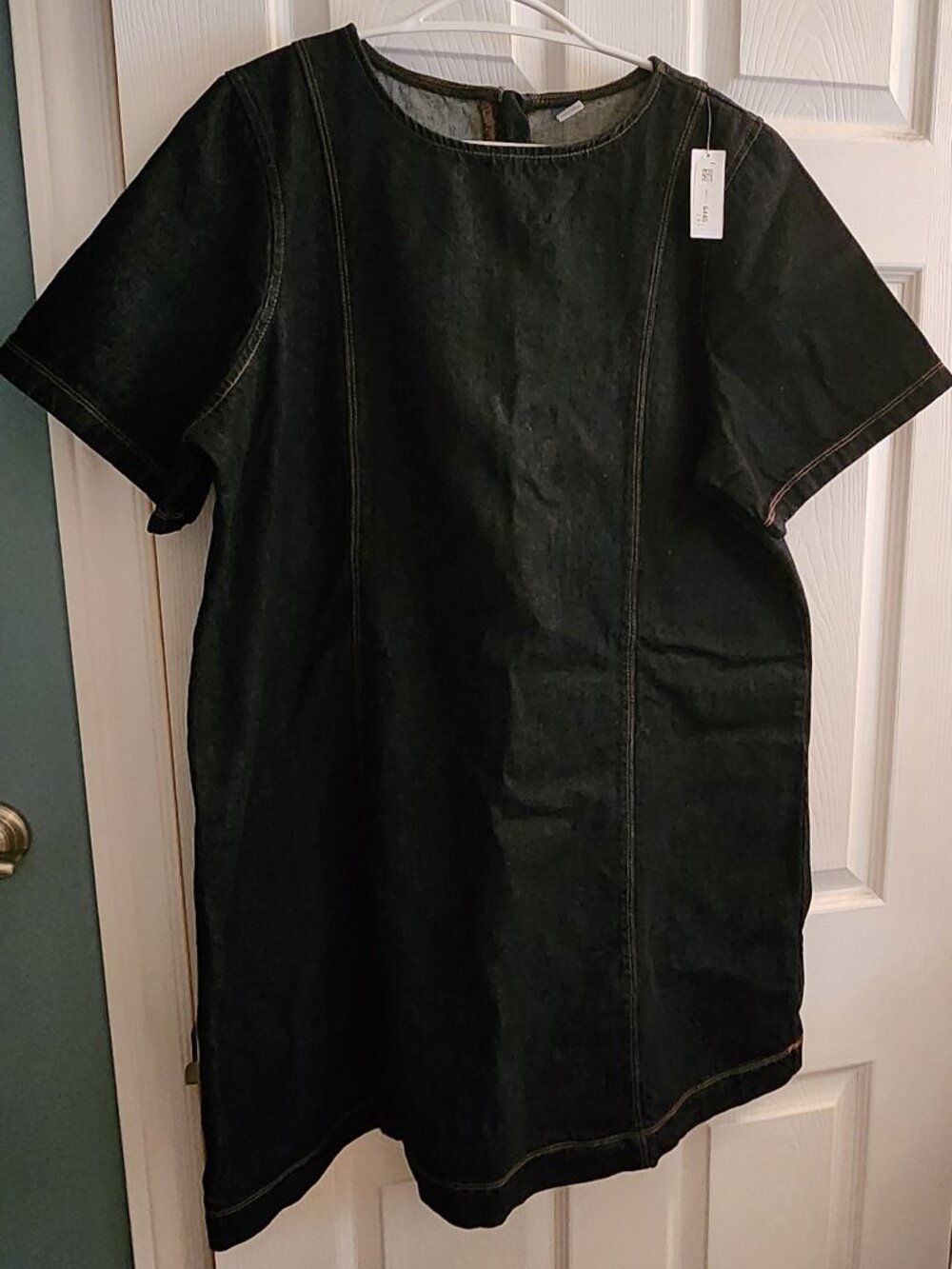 Dark Denim Mini Dress, Short-Sleeved, Women's, Size XL, Old Navy, NWT